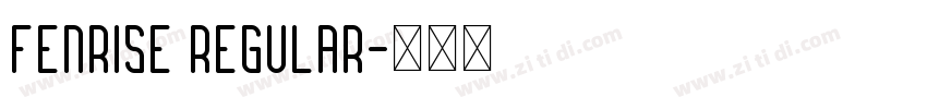 Fenrise Regular字体转换